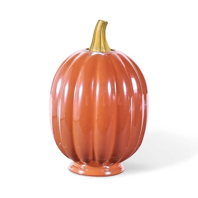 Glass Iridescent Pumpkins Orange - Bullseye's Playground™ 5 Glass Iridescent Pumpkins Orange - Bullseye's Playground™ - Image 3