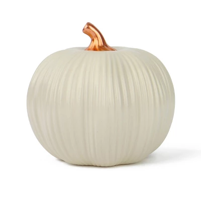 Stoneware Pumpkins White - Bullseye's Playground™ 5 Stoneware Pumpkins White - Bullseye's Playground™ - Image 3