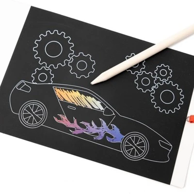 Scratch Art Book Vehicles Craft Activity Kit - Bullseye's Playground™ 3 Scratch Art Book Vehicles Craft Activity Kit - Bullseye's Playground™