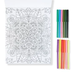 Complex Coloring Book With Markers Mandala - Bullseye's Playground™
